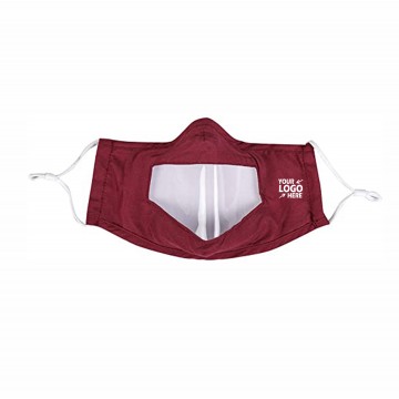 Visible Face Mask with Clear Mouth Cover Transparent Lip